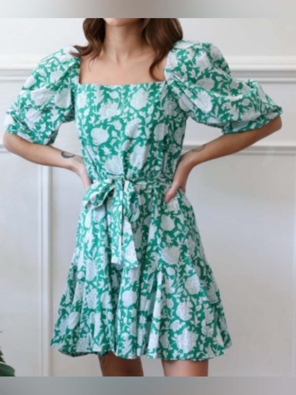 MILLE Anais Floral Block Print Mini Dress Size Small